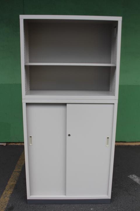 中古/KOKUYO コクヨ 上下オープン 引き違い書庫/ベース付き 中古 