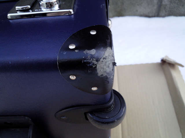 グローブトロッター　スーツケース　2輪　ネイビー×黒　送料一律1000円