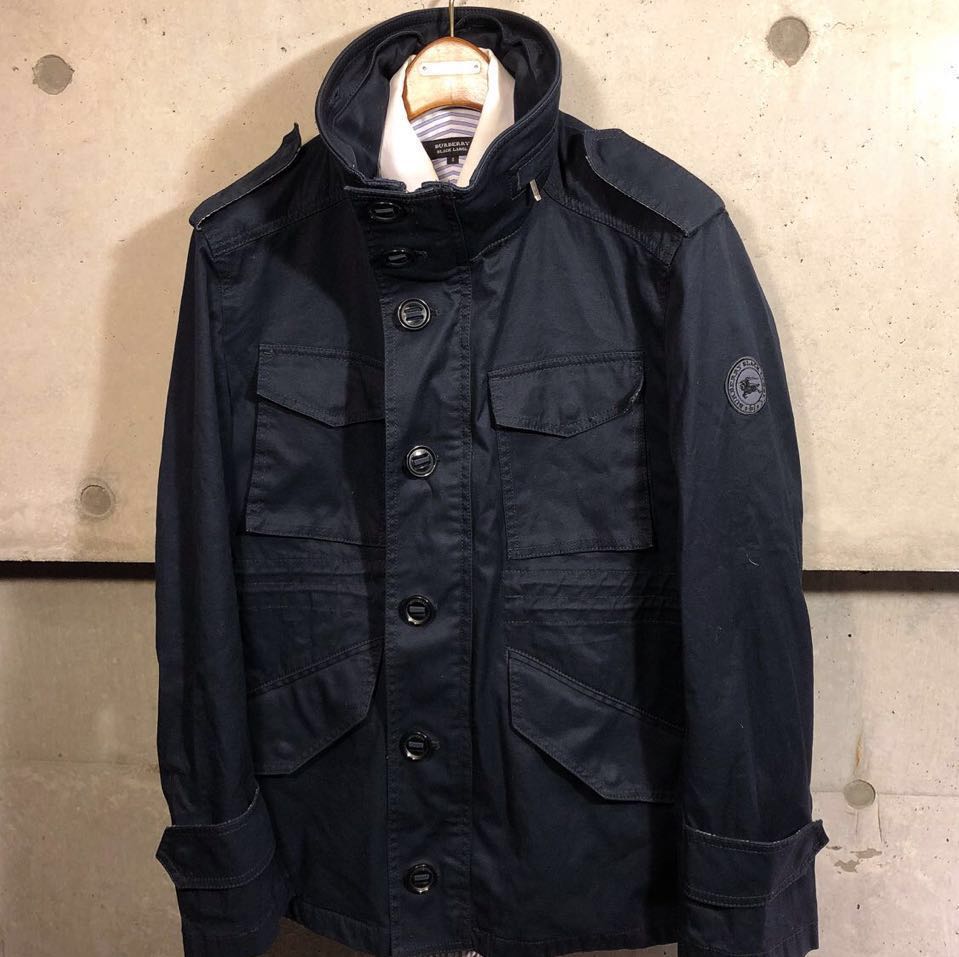 美品 Burberry 希少モデル ミリタリージャケット コート フード収納