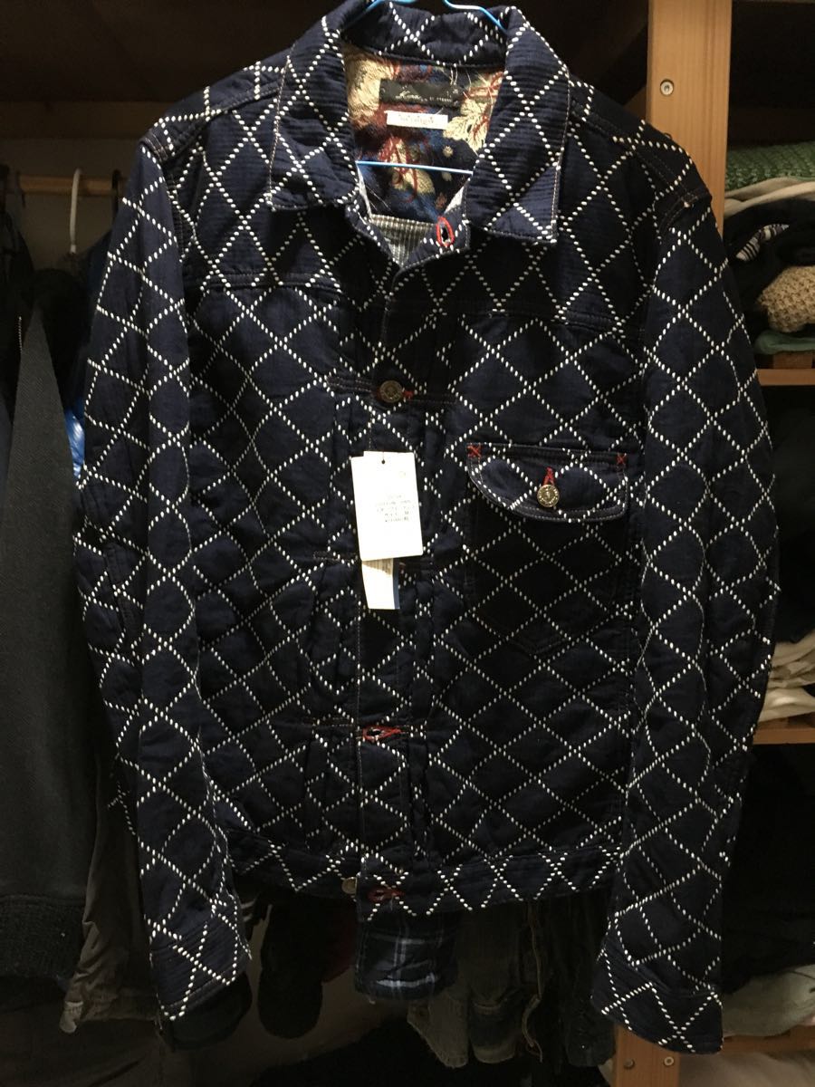 ETERNALエターナル ジャケット サイズM インディゴ 新品未使用 定価24840円 検)デニム Gジャン 和 ブルー インディゴ&frasl;デッキジャケット&frasl;38&frasl;コットン&frasl;IDG &frasl; ETERNAL(エターナル) エターナル ユーズド アウター