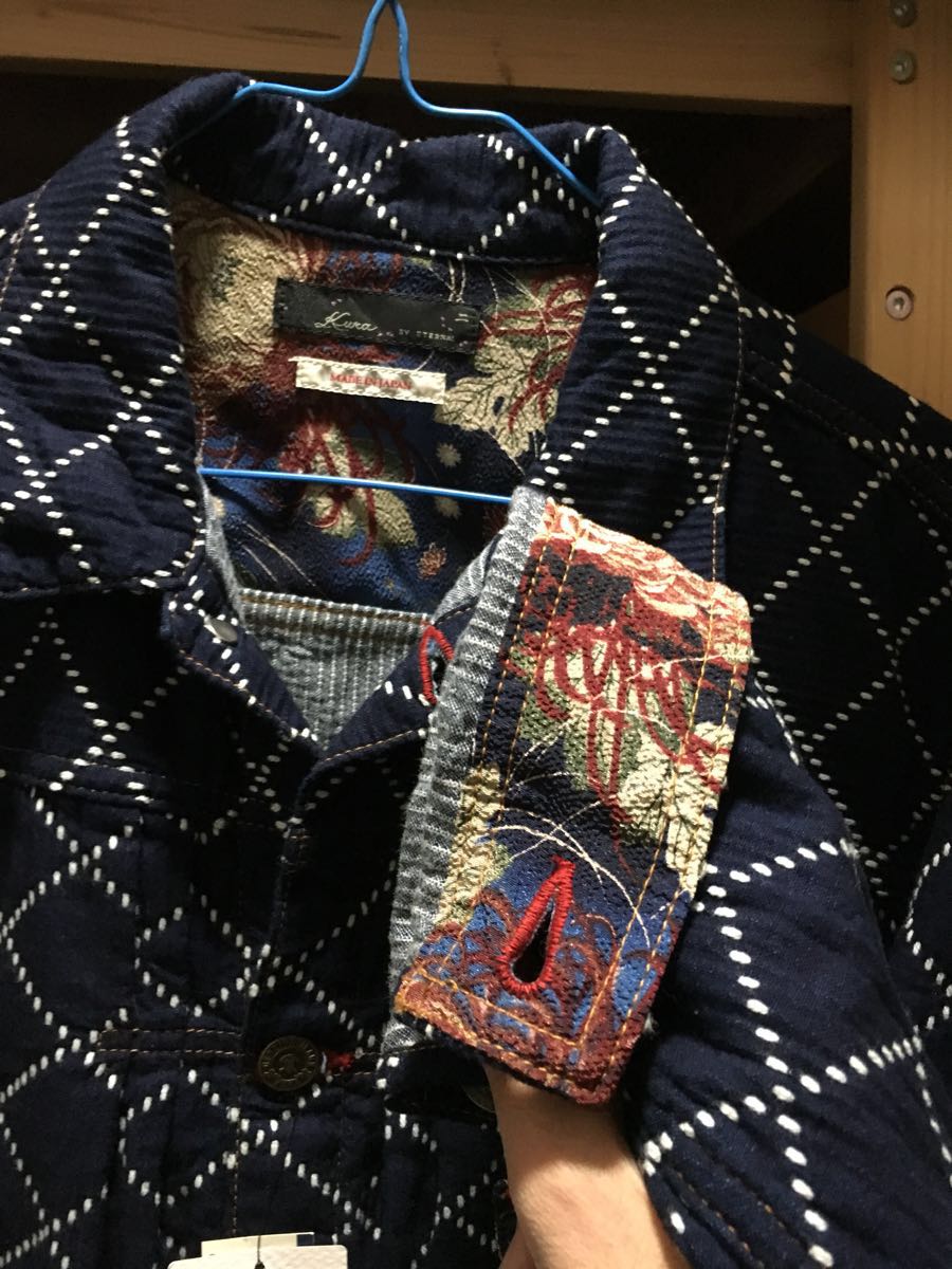 ETERNALエターナル ジャケット サイズM インディゴ 新品未使用 定価24840円 検)デニム Gジャン 和 ブルー インディゴ&frasl;デッキジャケット&frasl;38&frasl;コットン&frasl;IDG &frasl; ETERNAL(エターナル) エターナル ユーズド アウター