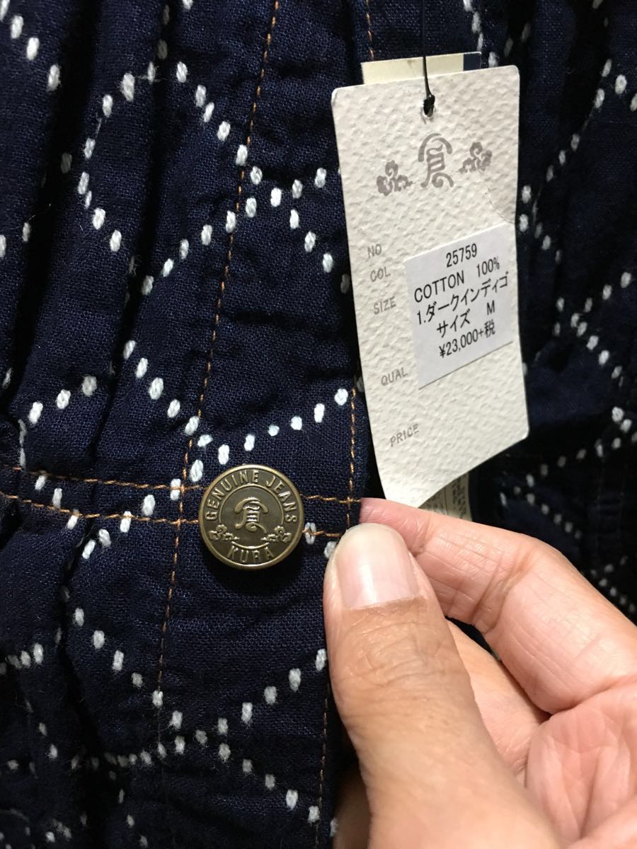 ETERNALエターナル ジャケット サイズM インディゴ 新品未使用 定価24840円 検)デニム Gジャン 和 ブルー インディゴ&frasl;デッキジャケット&frasl;38&frasl;コットン&frasl;IDG &frasl; ETERNAL(エターナル) エターナル ユーズド アウター