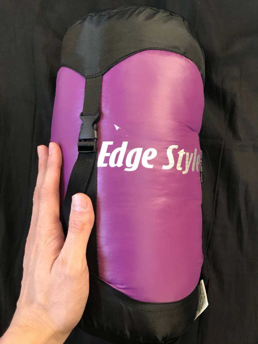 ダウンシュラフ 寝袋 パープル コンパクト 紫 限界温度-5℃ 【訳アリ・未使用・赤字出品】104
