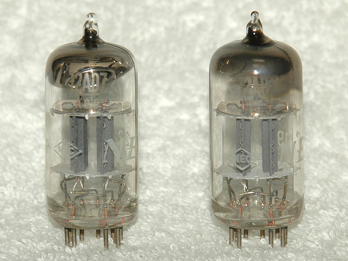 NEC製12AD7(12AX7改良管)x2本(22+19)動作確認&測定済国産中古真空管