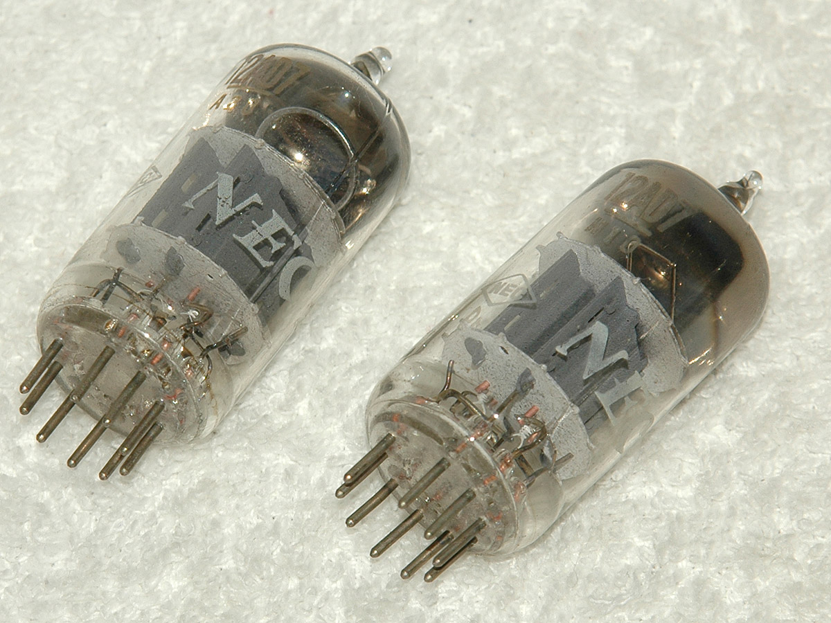 NEC製12AD7(12AX7改良管)x2本(22+19)動作確認&測定済国産中古真空管