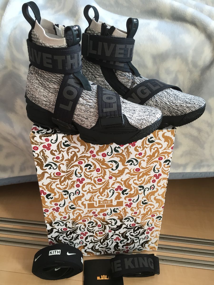 定番，得価 レア 限定 Kith x Nike LeBron 15 キス ナイキ レブロン 15 グレー ブラック 27.0㎝(27.0cm)｜売買されたオークション情報、yahooの商品情報をアーカイブ公開 - オークファン 27.0cm