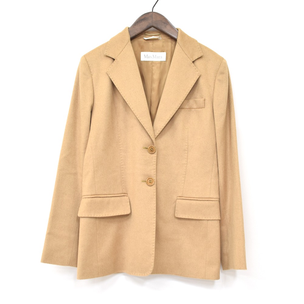 レディース 【希少】Max Mara テーラード キャメル100% イタリア製 38 
