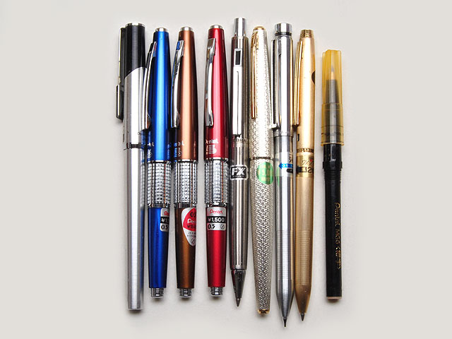 1円】万年筆 ボールペン シャープペン 大量セット 14K WG/4K/2色ペン/4  
