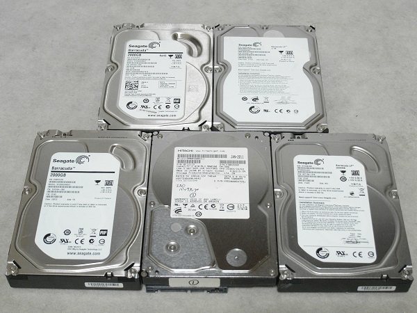 16点セット【ジャンク】3.5インチHDD/2TB*16個 M174 3.5インチ SATA HDD 2TB×5台セット ジャンク