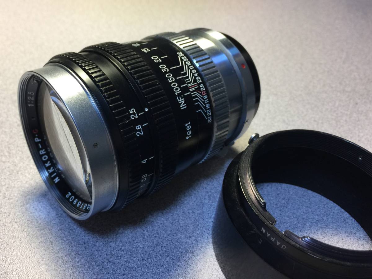 Nikon 10.5cm F2.5 Auto NIKKOR-P Kogaku 105mm Nippon ニコン Nikkor