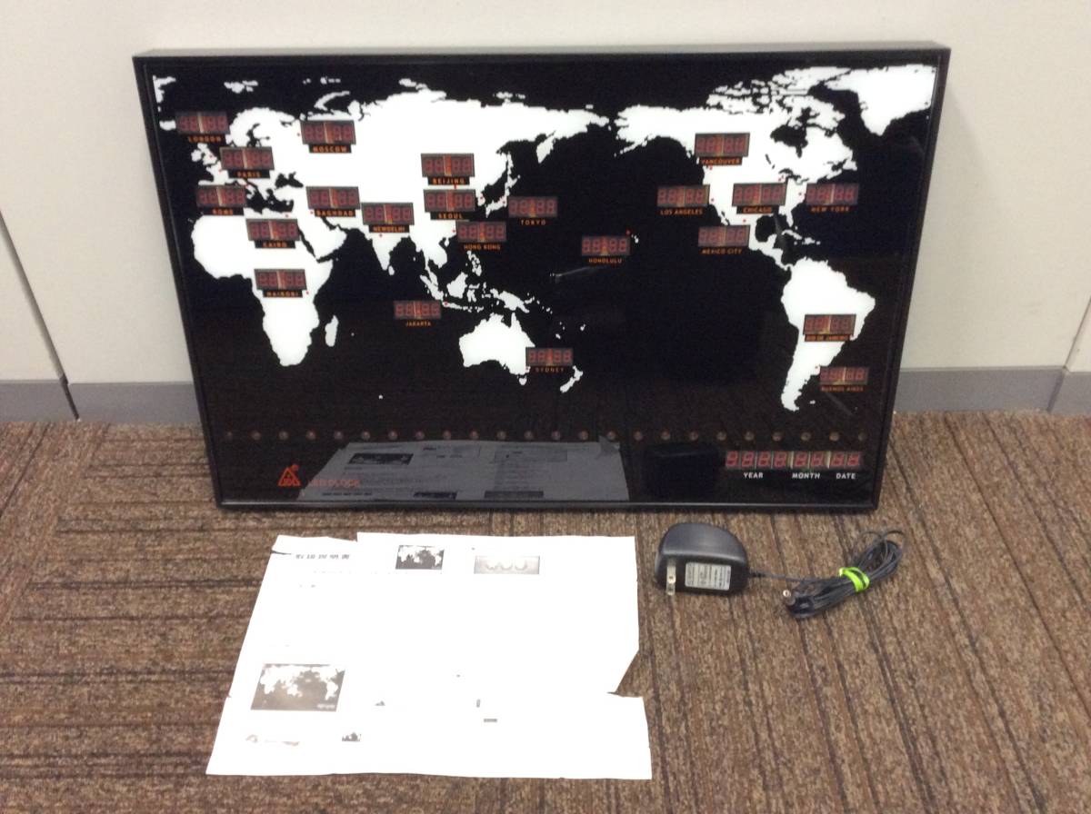 LEDデジタル式世界時計 ワールドクロック A☆デジタル ワールド