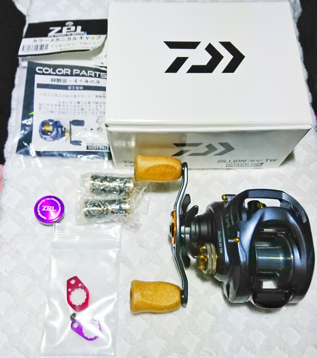 傷なし 超美品 ダイワ ジリオン SVTW 1016SV HL フルベアリング スティーズ ATW スティーズ SVTW ZPI カスタム パーツ ノブ バス釣り 