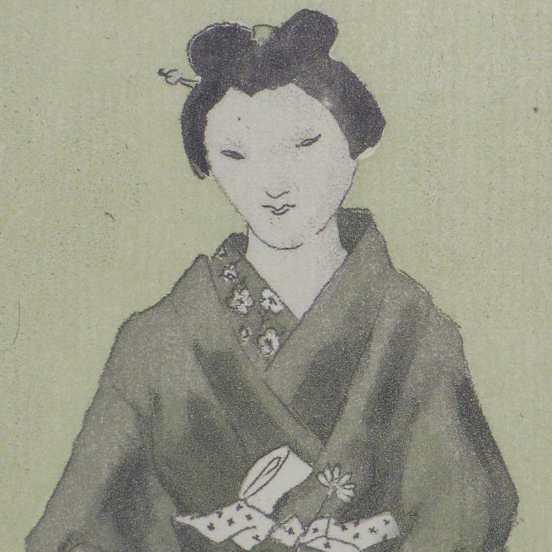 藤田嗣治 1926年作 エッチング 「お梅さんの三度目の青春 藤田嗣治 「