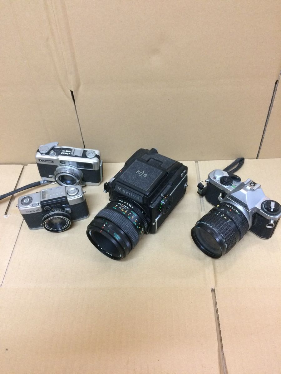 ジャンク マミヤ、PENTAX等 カメラ 4点セット