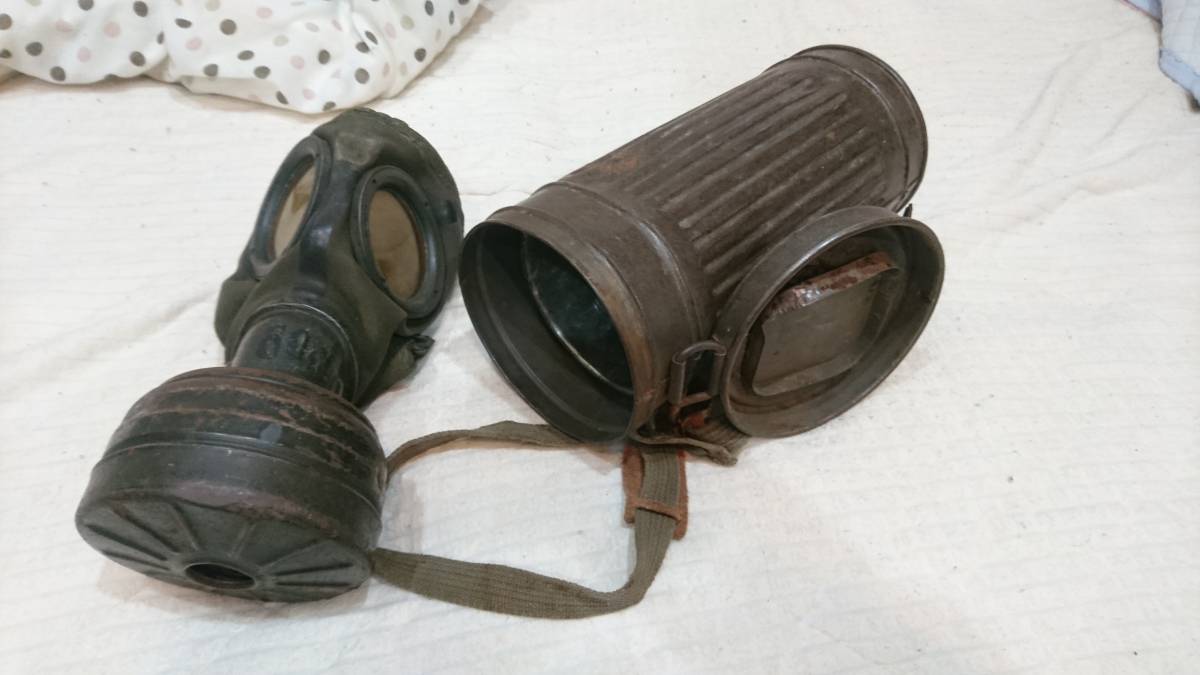 ドイツ軍 m30 ガスマスク 実物 コンテナ缶 フィルター付き 実物第二次