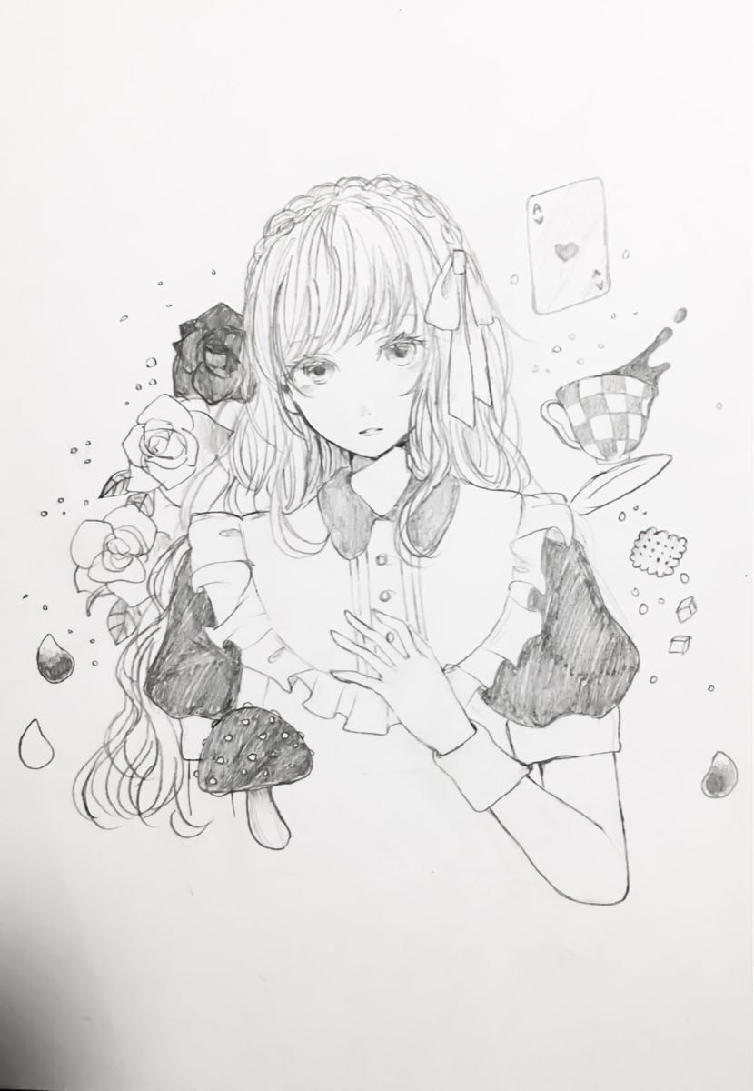 オリジナル手描きイラスト モノクロ アリス B5サイズ 手描きイラスト 売買されたオークション情報 Yahooの商品情報をアーカイブ公開 オークファン Aucfan Com