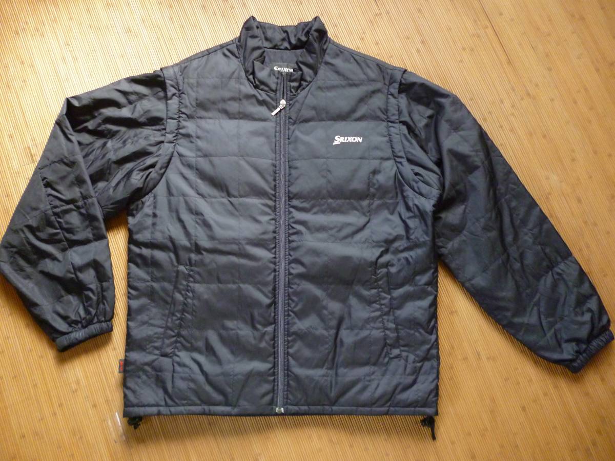 【最安値，正規品】 SRIXON/スリクソン 2WAY フルZIPウインドブレーカー/ダウンベスト 袖中綿入り サイズL 黒ブラック ダウンジャケット(その他)｜売買されたオークション情報、yahooの商品情報をアーカイブ公開 - ジャンパー、ジャケット