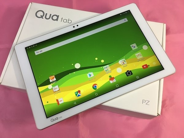 送料無料♪中古/美品☆au Qua tab PZ ホワイト LGT32☆○判定