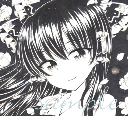 同人手描きイラスト 東方project 博麗霊夢 モノクロ 手描きイラスト 売買されたオークション情報 Yahooの商品情報をアーカイブ公開 オークファン Aucfan Com