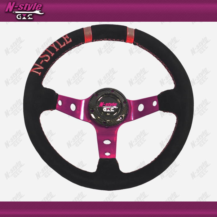 N-STYLE グットガン　ステアリング ☆N-STYLE×GOODGUN☆コラボステアリング☆33パイ