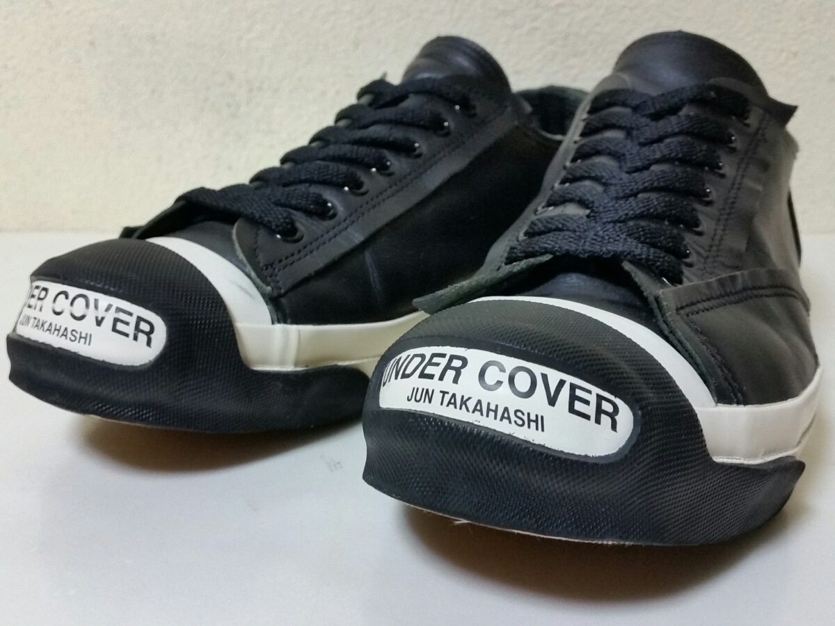 希少XL アンダーカバー JONIO愛用 レザー ジャックパーセル スニーカー ブラック 16SS THE GREATEST UNDERCOVER 確実正規品 付属品全完備