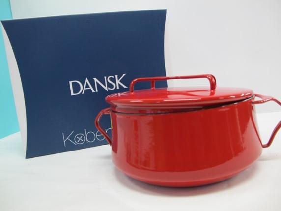新 未使用 ダンスク DANSK ホーロー 鍋 丸型 X 18cm ホワイト 白 未使用品
