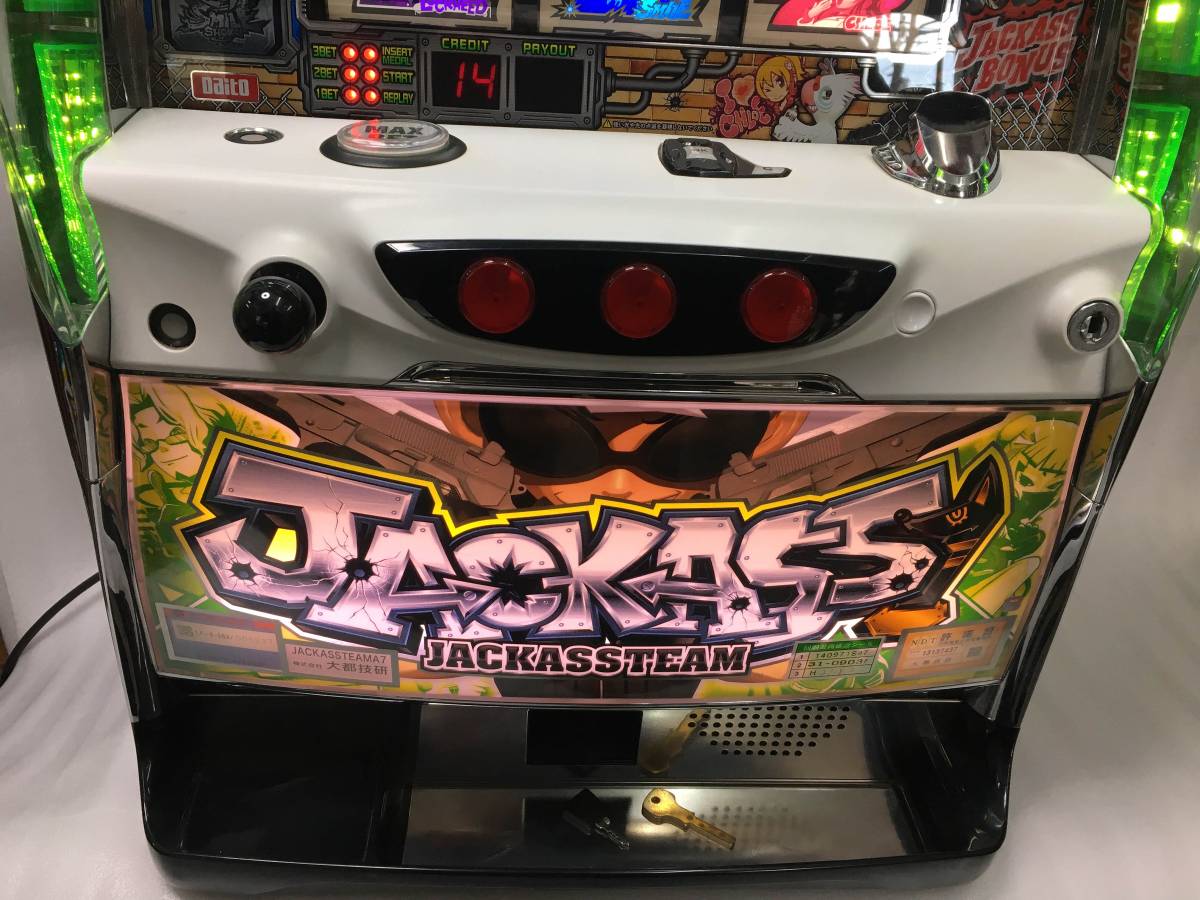 ☆パチスロ実機 ジャッカスチーム コイン不要機付 大都☆ パチスロ実機 