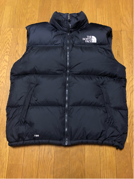 ノースフェイス 700フィル ヌプシ ダウン ベスト 黒 XL THE NOTH FACE 