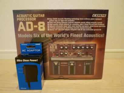 BOSS AD-8 PSA-100Pアダプター付 BOSS AD-8 アコースティックギター用エフェクター アダプター PSA-100S