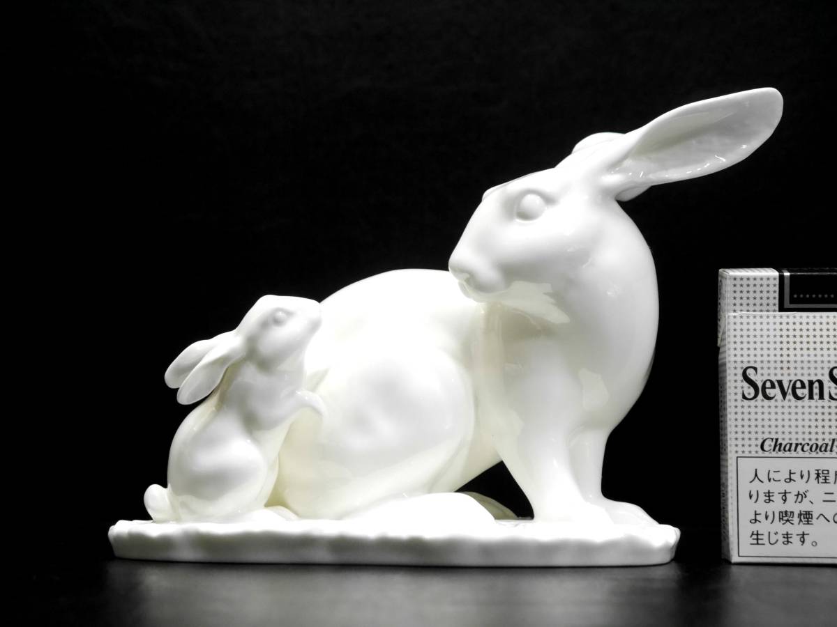 Noritake ボーンチャイナ うさぎの置物 Noritake 置物 うさぎ 兎 Bone Noritakeノリタケ フィギュリン 美品