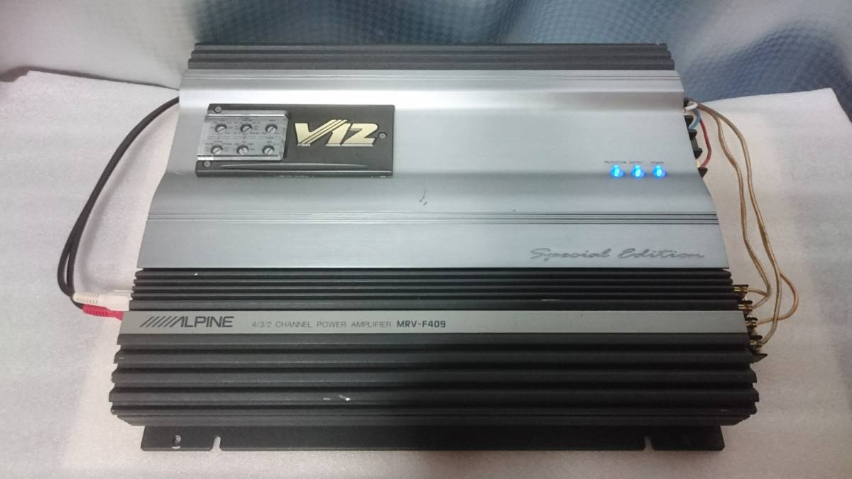 アルパイン MRV-F409 4ch パワーアンプ 上位モデル 裏蓋銅板 ALPINE