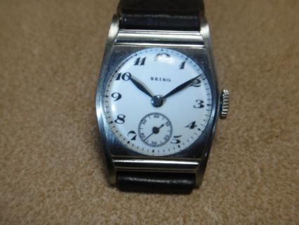最終値下　超希少デッドストック　O/H済　戦前SEIKO７石手巻　スモセコモデル　