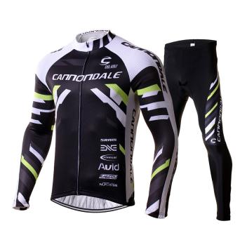 翌日出荷 CANNONDALE サイクルジャージ 裏起毛 長袖 上下セット 自転車