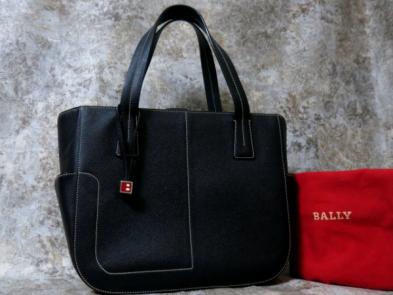 BALLY バリー メンズ レザー トート バッグ B5 収納 黒 ブラック 正規