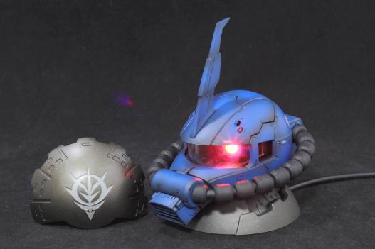 ザクヘッド　MS-06FS　ランバラル専用機　ザクⅡ　LED電飾　USB電源　エクシードモデル　EXCEED MODEL 塗装済完成品　