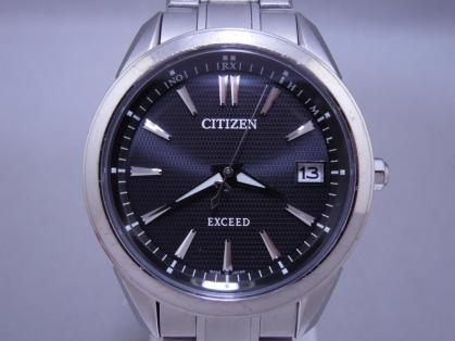 シチズン エクシード H111-T016952、チタン製電波ソーラー 美品CITIZENシチズン メンズウォッチ エクシード ソーラー電波時計