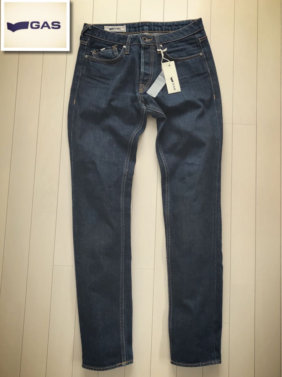 【タグ付き】GAS JEANS ガスジーンズ メンズ 30 34 濃紺