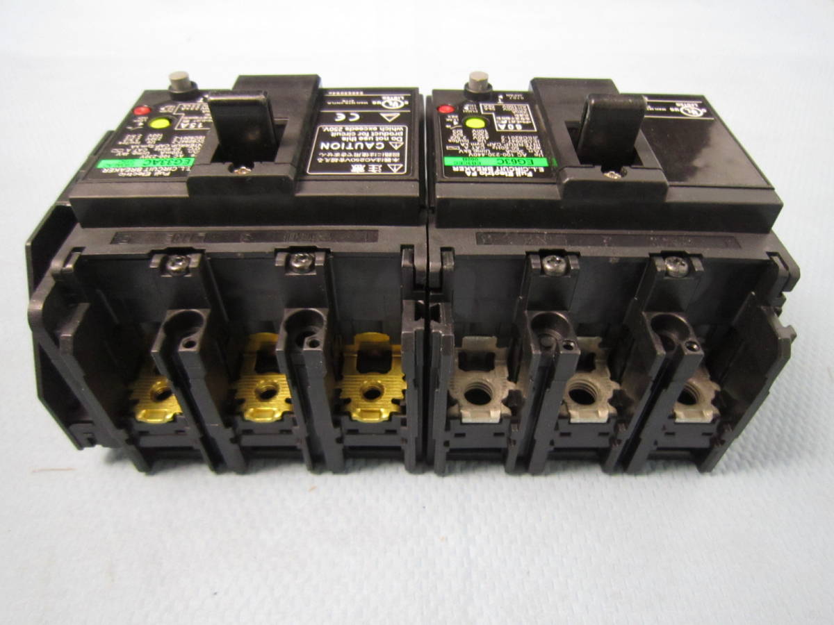 ノーヒューズブレーカ (ブレーカー) 遮断器 FUJI EG63C 60A *1個 / EG33AC 15A *1個