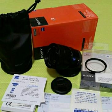 送料無料！ 程度良！ SONY ソニー Vario-Tessar T＊ E 16-70mm F4 ZA OSS SEL1670Z カールツァイス純正プロテクター付き！ レンズ