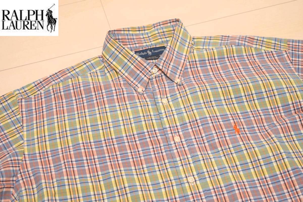 ラルフローレン コットン 100% ボタンダウン 長袖 シャツ 2XL 春