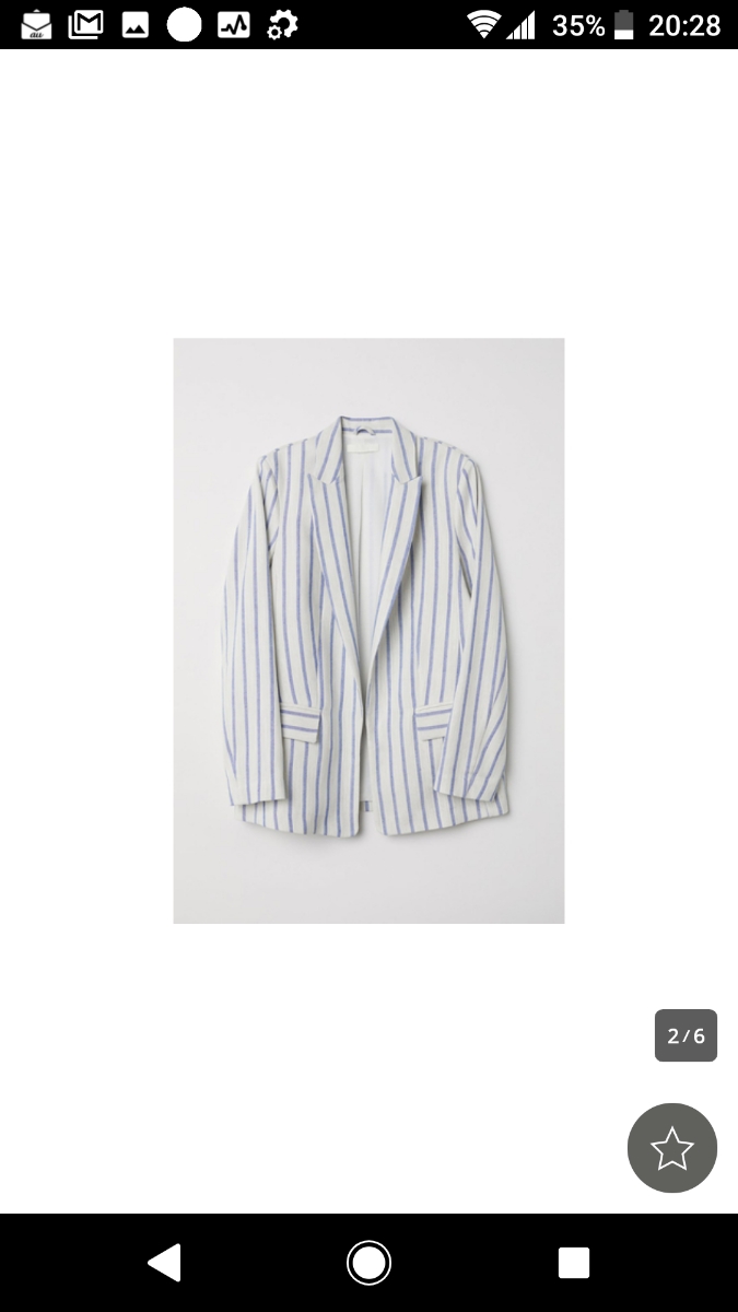安室奈美恵H&Mコラボ商品 ストライプジャケット サイズ42 H&M 安室 