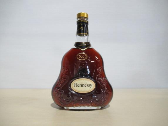 ☆古酒☆コルク栓折れ◇JAs HENNESSY XO COGNAC 金キャップ クリア