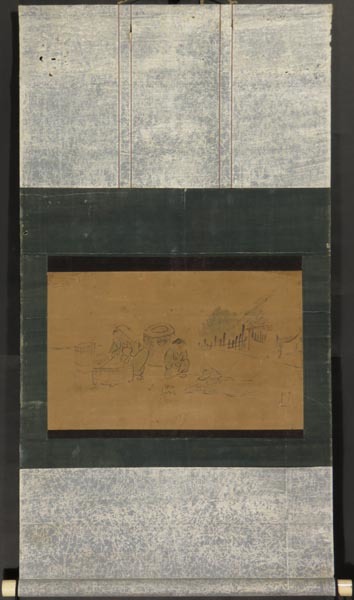 新品，HOT 模写 掛軸 渡辺清 筆 餅つきの図 紙本(人物、菩薩)｜売買されたオークション情報、yahooの商品情報をアーカイブ公開 - オークファン 人物、菩薩