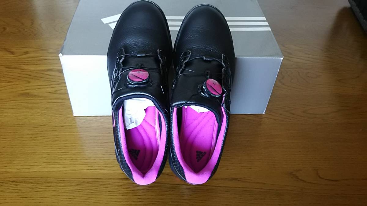 adidas レディースゴルフシューズ アディダス ゴルフシューズ 黒 23.5