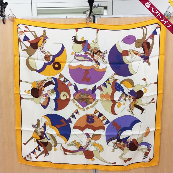 1円 本物 美品 エルメス カレ 70cm UN AMOUR DE CHEVAL 馬への愛 