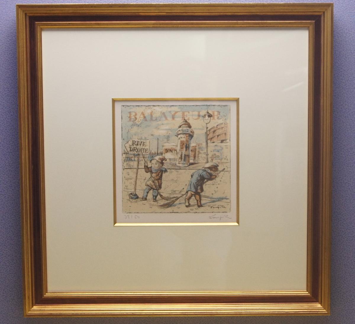 藤田嗣治作品紹介｜小さな職人：煙突掃除人｜銀座の絵画販売・買取の