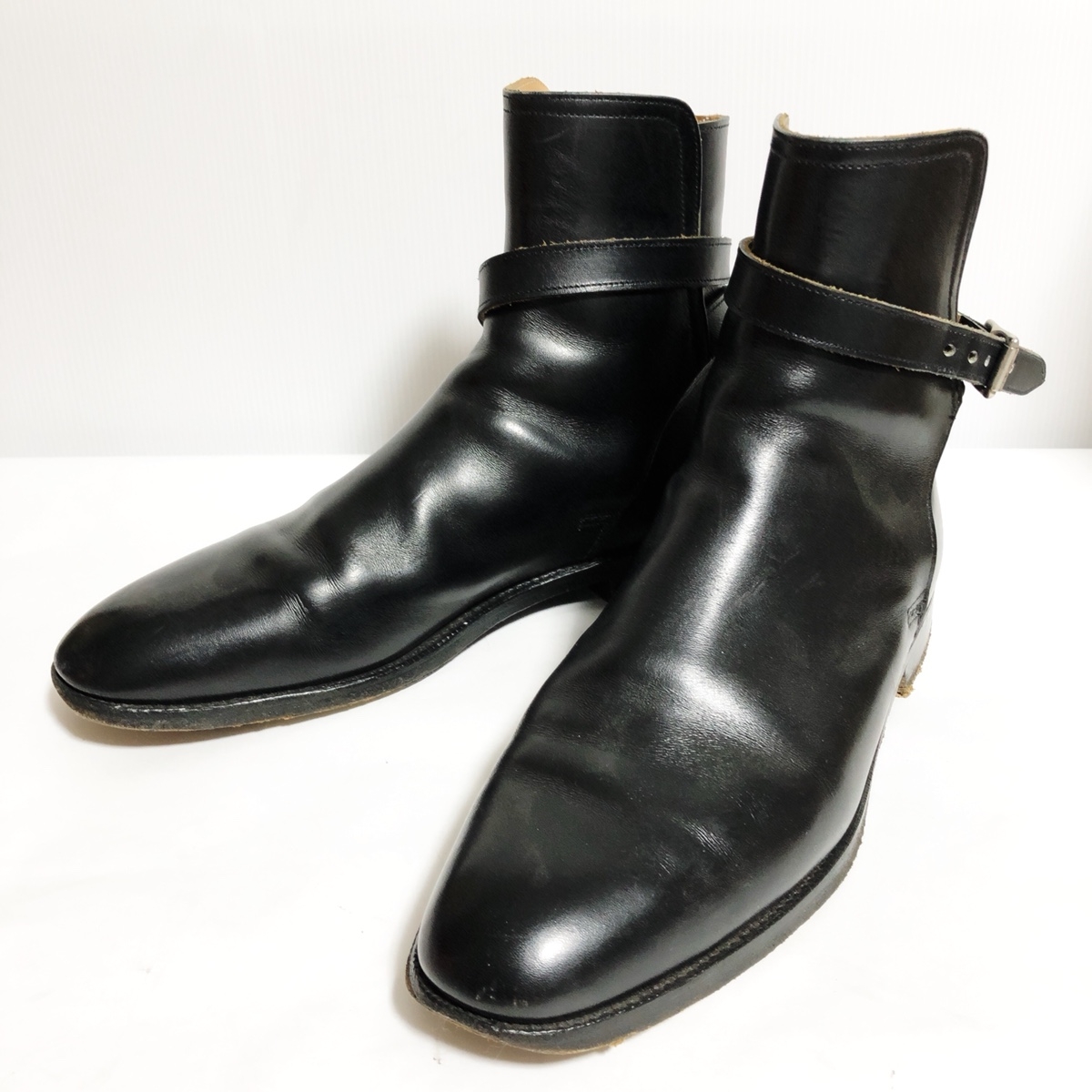 イングランド製 英国製 シュナイダー ブーツ SCHNIEDER BOOT メンズ シューズ 26.0cm前後 黒 ブラック (う445)