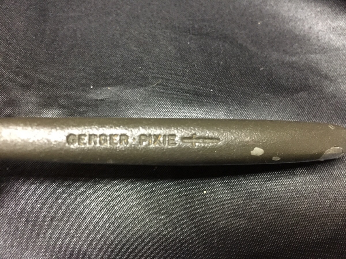 美品 ★ オールド GERBER ガーバー ピクシー アーモハイド 革シース付き