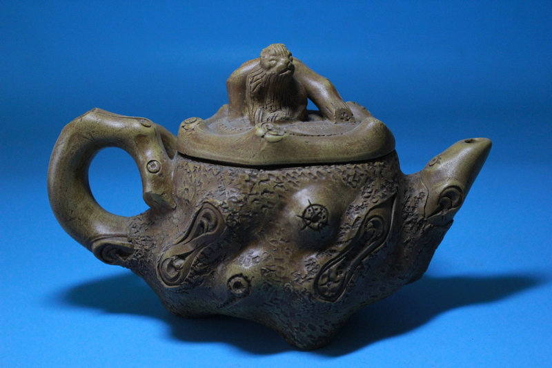 急須 茶道具 茶壺 酒壺 貴重 煎茶道具 茶壷 紫砂手彫 龍盛堂