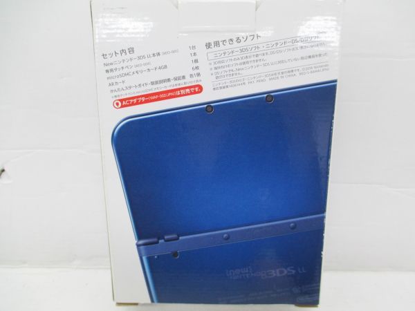 送60サ[29]②new 3DSLL 本体 メタリックブルー 中古品